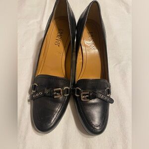 Franco Sarto Black Buckle women’s pumps